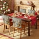 thumbnail image 5 of Fundas de lino para sillas, decoraciones navideñas, fundas para sillas navideñas en estilo 3D, ideales para el hogar y el comedor, decoraciones navideñas para respaldos de sillas, decoraciones de Hall, 5 of 6