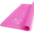 thumbnail image 4 of Silicone Baking Mat for Rolling Pastry Dough with Measurements, 25.6 x 17.7 BPA Free Non stick and Non Slip Pink Table Sheet Baking Supplies for Bake Pizza Cake, 4 of 5