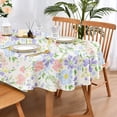 thumbnail image 2 of Rdsfhsp Oval Tablecloth, Purple Wildflower Floral Table Cover for Dining Table, Washable Decorative Kitchen Tablecloth, Reusable Table Protector for Dining Room, Spring Home Decor, 2 of 5