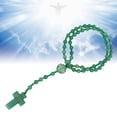 thumbnail image 1 of Collar De Cuentas De Rosario, Collar De Rosario Brillante Hecho A Mano Verde Pulido Fino Multiusos Más Suave Para Amuleto, 1 of 7