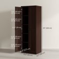 thumbnail image 3 of HOMCOM 63" Pantry Cabinet, Kitchen Storage Cabinet with Adjustable Shelves, 3 of 10