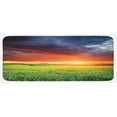 thumbnail image 1 of Nature Kitchen Mat, Horizon with Dark Storm Cloud Meadow with Sunset View Image Modern Design, Plush Decorative Kitchen Mat with Non Slip Backing, 47" X 19", Multicolor, by Ambesonne, 1 of 1