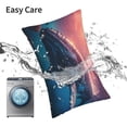 thumbnail image 6 of Yiaed Sunshine Ocean Whale Print Brushed Microfiber Envelope Pillowcases, Standard,Envelope Closure Pillow Cases(No pillow core)-20"x30", 6 of 6
