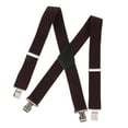thumbnail image 1 of Bretelles avec Clips Robustes & X Sangles Réglables pour Bretelles Hommes clip Adultes Café, 1 of 9