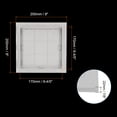 thumbnail image 2 of Panel de acceso removible con bisagra Uxcell de 7x7 pulgadas, puertas de acceso de plomería ABS, cubierta fácil para agujeros en la pared, gris, 2 of 6