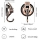thumbnail image 2 of Heavy Duty Vacuum Wreath Cup Hook. Easy To Install And Remove.bronze- Plated, 2 of 2
