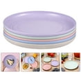 thumbnail image 3 of 10Pcs Wheat Straw Plates Practical Dishes Table Trash Plates (Assorted Color), 3 of 9