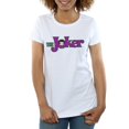 thumbnail image 3 of DC Comics Womens The Joker Text Logo Cotton T-Shirt, 3 of 5