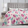 thumbnail image 6 of Cute Mermaids Pink -Fleece Blanket, Throw Size （60"X50"） Throw Blanket for Bed Couch Sofa, Lightweight Breathable Decorative Bed Blanket, Fuzzy Soft Flannel Blankets for All Seasons, 6 of 6