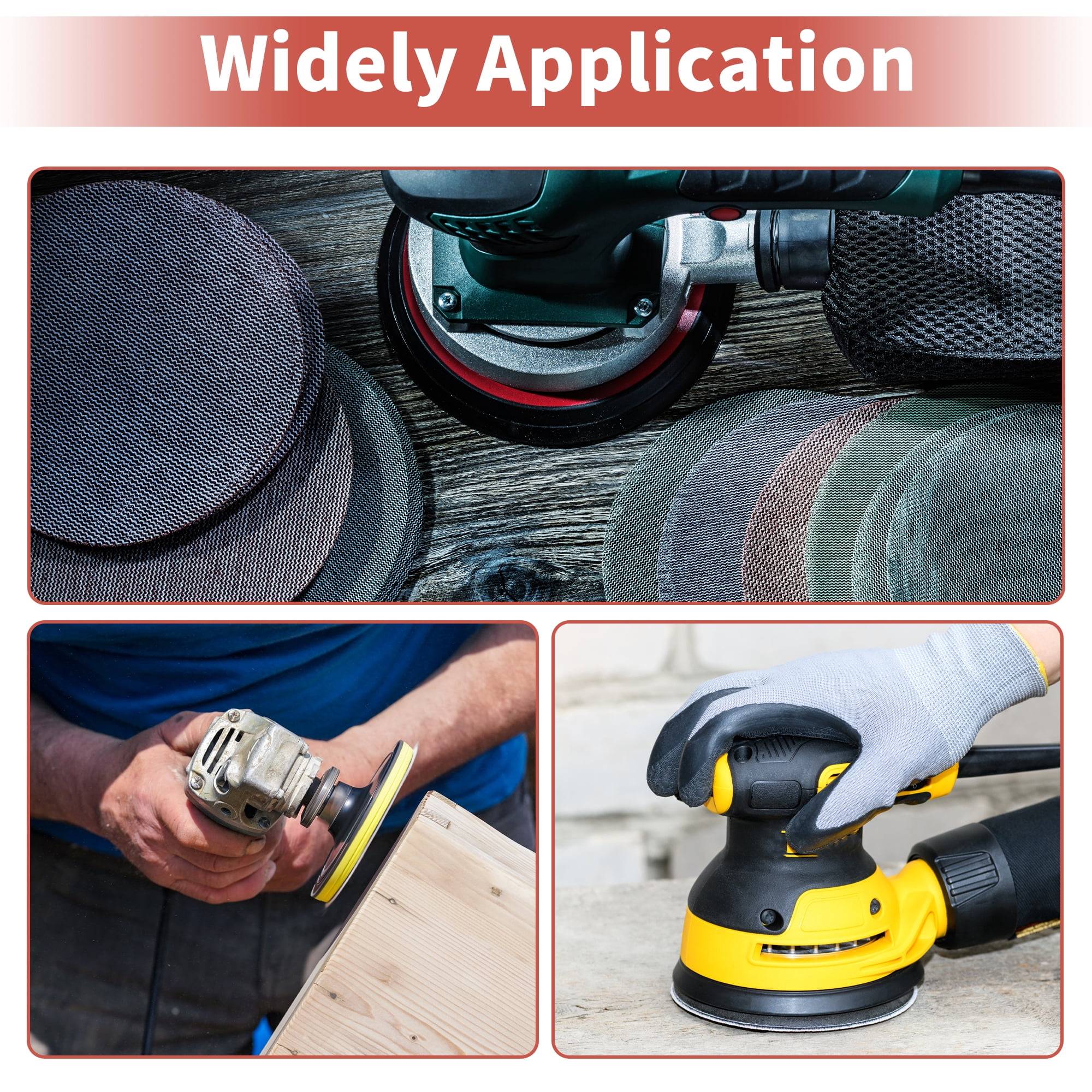 Unique Bargains 8 Inch Round Hook and Loop Sandpaper Discs Sanding Use 100 Grit