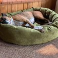 thumbnail image 3 of MesaSe Dog Bed  Soft Comfortable Sleeping Mat  Personalized Bedding Supportive Cushion Custom Embroidered  Small Brown, 3 of 4