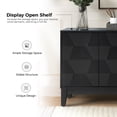 thumbnail image 5 of Tina's Home 45" Sideboard Buffet with 3 Wooden Doors for Living Room Entryway Bedroom Black, 5 of 11