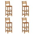 thumbnail image 1 of vidaXL Bar Stools 4 pcs Solid Acacia Wood, 1 of 5