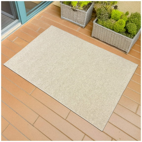 Koeckritz Rugs Economical 5'x6' Ivory Area Rug, Soft & Durable for Indoors/Outdoors