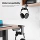 thumbnail image 3 of Rotating Headphone Stand - PC Gaming Headset Stand, Adjustable Clamp-on Headphone Holder, Under Desk Headphone Hook, 3 of 5