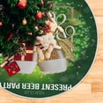 thumbnail image 5 of FMSHPON Glasses Poster Xmas Christmas Tree Skirt Stand Mat for Holiday Party Decoration Indoor Outdoor 48 inches, 5 of 6