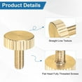thumbnail image 4 of Uxcell 5-Pack Knurled Thumb Screws, M4x10mm Solid Brass Flat Head Knobs Bolts, 4 of 6