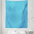 thumbnail image 1 of Blue Tapestry, Retro Style Pattern with Little White Polka Dots Geometrical Vintage Inspirations, Fabric Wall Hanging Decor for Bedroom Living Room Dorm, 5 Sizes, Blue White, by Ambesonne, 1 of 1