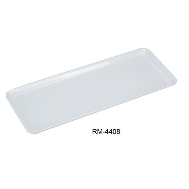Yanco RM-4408 Assiette Rectangulaire Rome, Blanche - 15,5 Po - Lot de 24