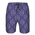 thumbnail image 4 of Naloa Lavender Flowers Men's Beach Shorts, Surfing shorts, Swim trunks, Quick Dry Swim Trunks for Surfing Beach Fun - Medium, 4 of 9