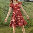 thumbnail image 7 of Eltusu Casual Dresses for Girls, Printed Ruffle Sleeve Crewneck Short Sleeve Summer Dress Red Size 13-14 T, 7 of 7