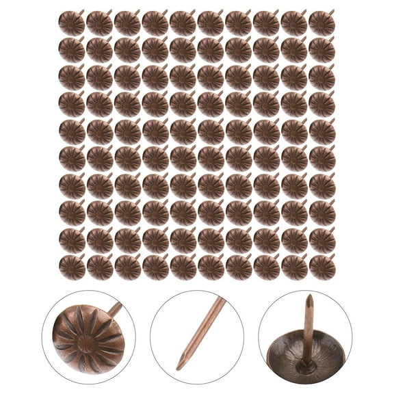 PENIKOKO 300Pcs Red Bronze Upholstery Tack for Home Decor Antique Style Furniture Nails for Sofas and Chairs