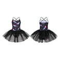 thumbnail image 6 of MSemis Kids Girls Criss Cross Back Scales Printed Sequins Leotard Dance Wear, 6 of 6
