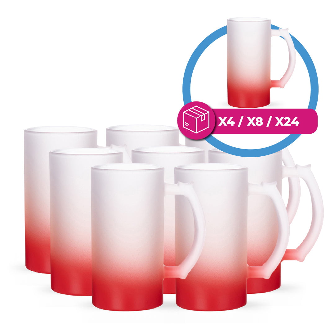16oz Frosted Glass Beer Mug Dye Sublimation Blank – Cheer Haven LLC.