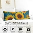 thumbnail image 3 of Boho Sunflower Body Pillow Cover – Soft & Breathable, Hidden Zipper, 20"x54", Vintage Floral Print with Butterflies & Bees – Gift for Side Sleepers, Pregnancy, Farmhouse Decor, 3 of 7