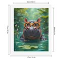 thumbnail image 2 of Paint By Numbers Kit for Adults Beginner - Hippo With Glasses In Water Oasis DIY Canvas Painting Kits for Adults, Frameless Paint By Number for Adults for Home Wall Decor 16x20 Inch, 2 of 7