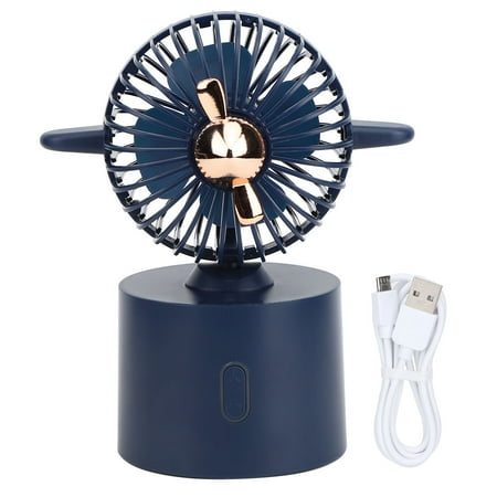 

Airplane-Shaped Desktop Mini Fan Portable with USB Charging for Home and Office - Blue