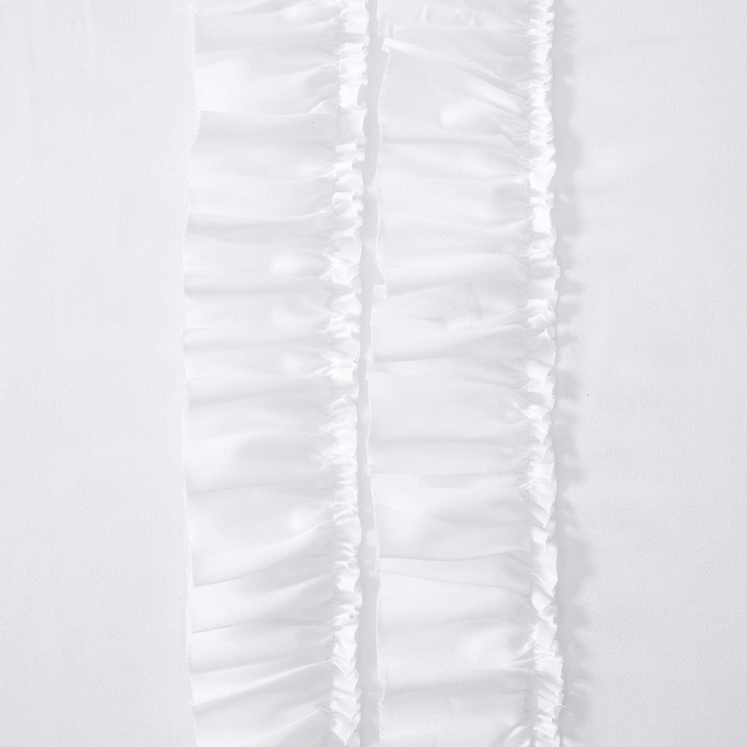 Simply Shabby Chic White Ruffle 4-Piece Soft Washed Microfiber Comforter Set, King