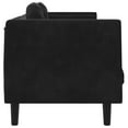 thumbnail image 3 of vidaXL Sofa avec Coussins 3 Places Velours Noir, 3 of 5