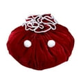 thumbnail image 4 of Haute Decor 80 Inch Santa's Surprise™ Santa Bag Tree Skirt, Burgundy Velvet Fabric, Double-Sided, 4 of 8