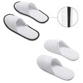 thumbnail image 2 of Yeios Zapatillas de Spa para Hotel, Zapatillas de Invitados para el hogar con Punta Cerrada para Adultos, 20 Pares para Hombres y Mujeres, Color Blanco, 2 of 9