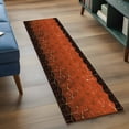 thumbnail image 3 of 2'x6' Rug Runners for Hallways Kitchen, Orange Geometric Non Slip Entryway Beside Floor Carpet Runner, Ombre Modern Abstract Art Washable Laundry Room Bedroom Throw Rugs Mat for Family Pet, 3 of 8