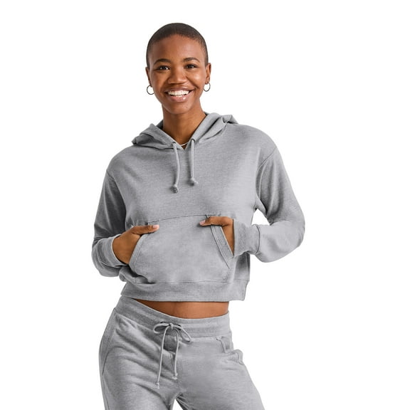Hanes Originals Women's French Terry Cropped Hoodie, Sizes XS-XXL