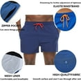 thumbnail image 4 of QPNGRP Mens 5 inch Swim Trunks Swim Shorts Swimwear Stretch Quick Dry Beach Shorts with Zipper Pockets, 4 of 6