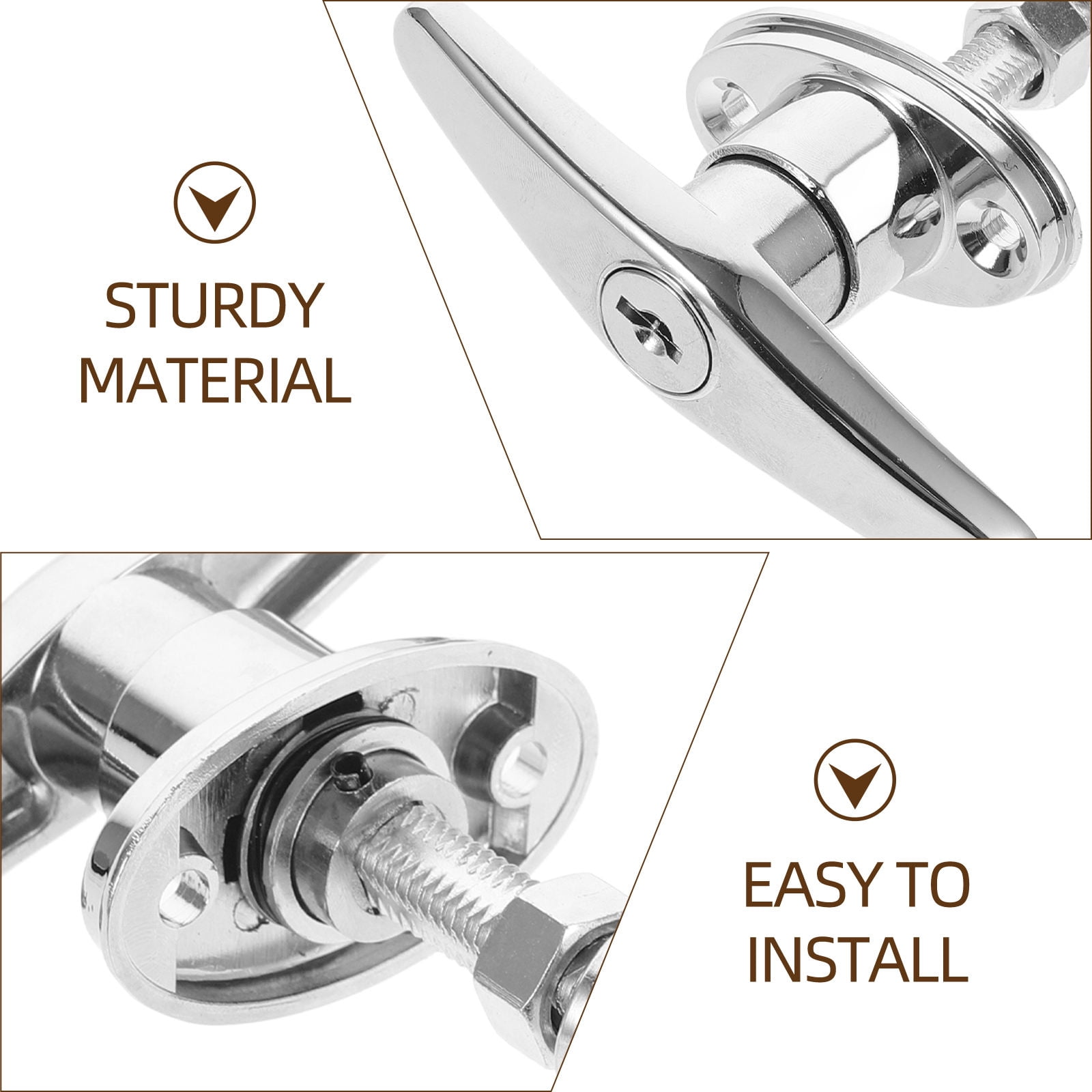 ELAYARD Zinc Alloy Cabinet Door Lock Set with Keys, Smooth Finish, Secure Home and Office Cabinet Locks