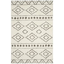 SAFAVIEH Sparta Shag Collection SPG513C Ivory / Grey Rug
