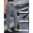 thumbnail image 6 of baleaf Women's Hiking Pants 29'' Convertible Zip-Off Pants with 6 Pockets Water Resistant Lightweight Quick Dry UPF 50+ Dark Gray M, 6 of 7