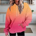 thumbnail image 2 of Bovemsi Sweatshirt for Women Large Hoodie With Gradient Print Plus Size Long Sleeved Sweater Pullover Autumn Pocket Clothes Comfort Hoodie, 2 of 9