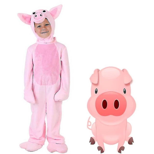 Lindos Disfraces De Cerdo Rosa Traje De Animal Cosplay Niño Adulto Maquillaje Vestido De Fiesta De Baile-A