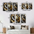 thumbnail image 4 of Designart "Black White Gold Swirl Liquid Dimension III" Abstract Spirals Framed Wall Art Set Of 3 - Gold Transitional Frame Gallery Wall Set For Home Decor, 4 of 6