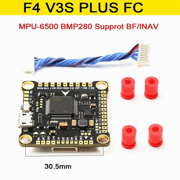 F4 V3S PLUS Flight Controller Onboard Barometer OSD Supprot /INAV for RC FPV Drone Fixed Wing Multicopter,1 x Flight Controller Kit,Random Color
