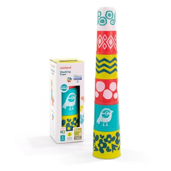Miniland Educational MLE97340 Feel to Learn - Stacking Cups