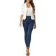 thumbnail image 2 of BLAZER DE OFICINA LIGERO PARA MUJERES CHIC CON SOLAPA Y MANGAS ROLADAS BLANCO XS, 2 of 6