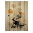 thumbnail image 3 of Designart "Seashell Sumi Asian Painting X" Asian Print on Natural Pine Wood, 3 of 5