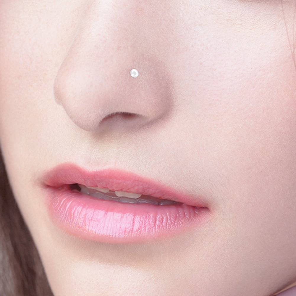 Golden American Diamond Screw Non Pierced Nose Ring – Amazel Designs