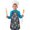Skull and Flower, variant on Skull and Flower Gothic Pattern Teens Aprons, Adjustable Neck Strap, Toddler & Teens Aprons for Cooking & Baking, 19x23.6 Inches